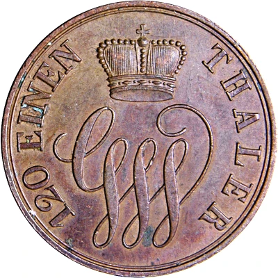 3 Pfennige - George William front