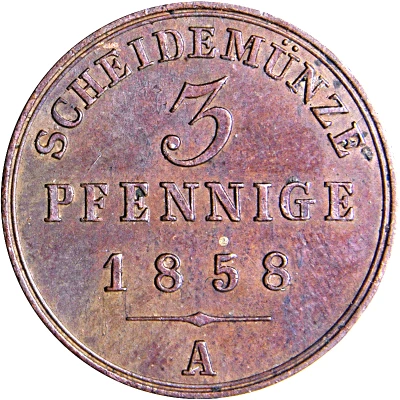 3 Pfennige - George William back