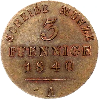 3 Pfennigs - Charles Frederick back