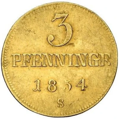 3 Pfennigs - Frederick Francis II Gold pattern strike back