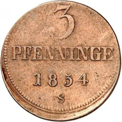 3 Pfennigs - Frederick Francis II Wismar back