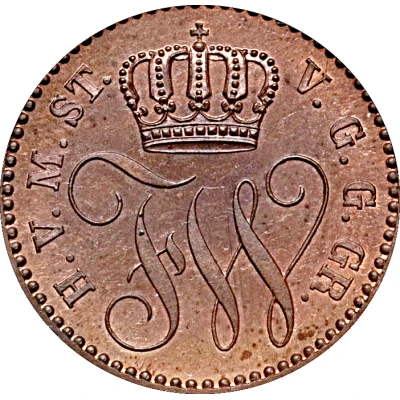 3 Pfennigs - Frederick William front