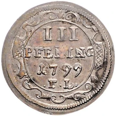 3 Pfennigs - Gustav IV Adolph back