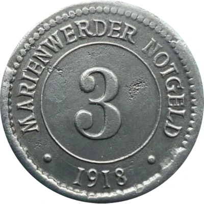 3 Pfennigs - Marienwerder front