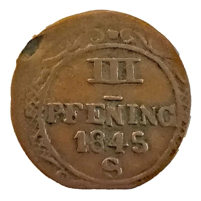 3 Pfenning - Frederick Francis II back