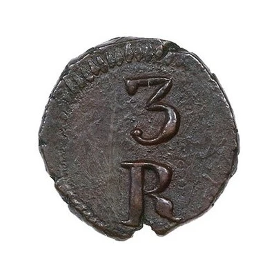 3 Réis "Daguini" - Maria II Goa back