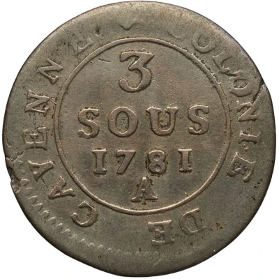 3 Sous - Louis XVI back