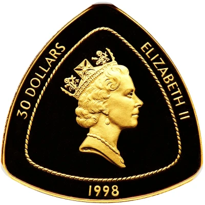 30 Dollars - Elizabeth II Sailing ship Deliverance front