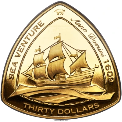 30 Dollars - Elizabeth II Sea Venture back