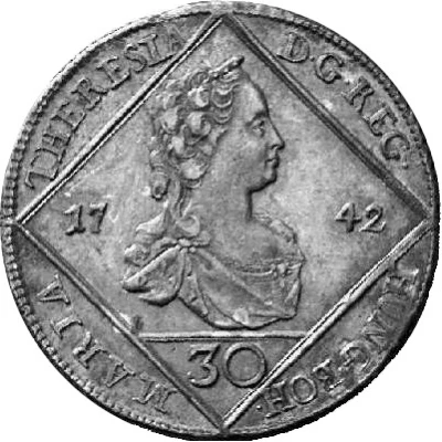 30 Kreuzers - Maria Theresia Vienna front