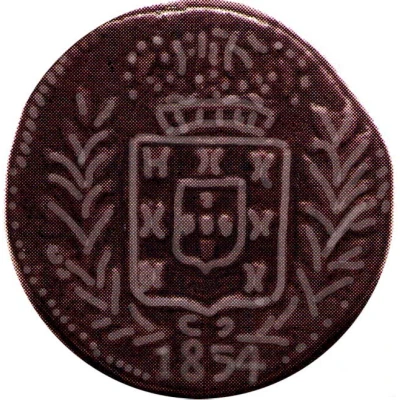 30 Réis - ½ Tanga - Pedro V Damão front