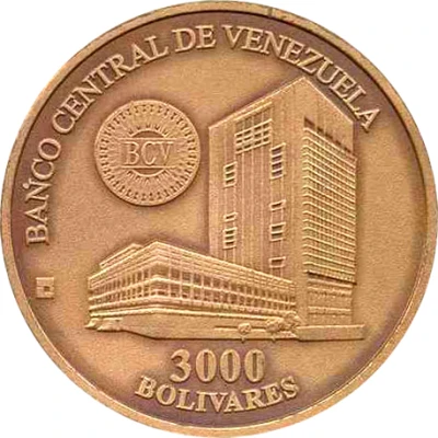 3000 Bolívares Casa de la Moneda de Maracay ND front