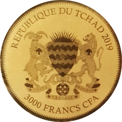 3000 Francs CFA African Springbok front