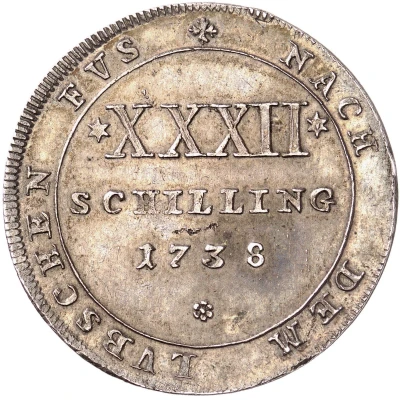 32 Schilling - George II August back