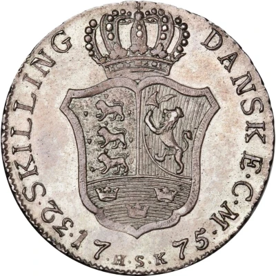 32 Skilling Dansk - Christian VII back