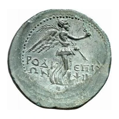 Æ37 ΡΟΔΙΩΝ, ΕΠΙ ΥΨΙΚΛΗΟΥϹ 31 BC - 60 AD back