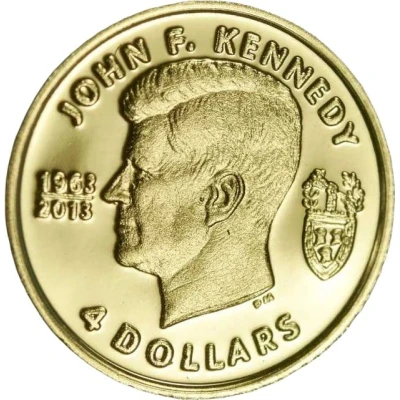 4 Dollars 50th Anniversary of John F Kennedy back