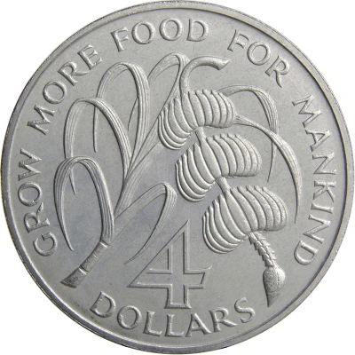 4 Dollars - Elizabeth II FAO back