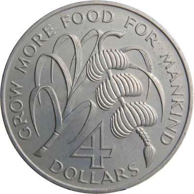 4 Dollars - Elizabeth II FAO back