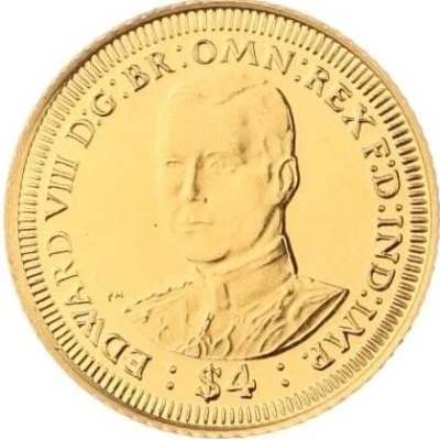 4 Dollars - Elizabeth II King Edward VIII back