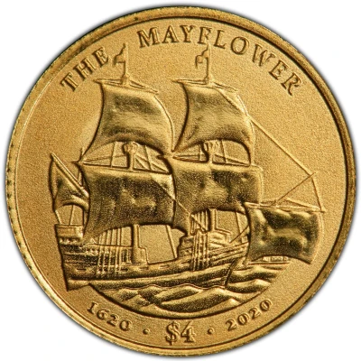 4 Dollars - Elizabeth II Mayflower back