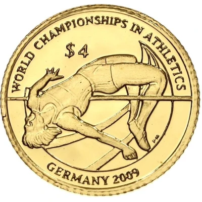 4 Dollars - Elizabeth II World Championship Athletics back