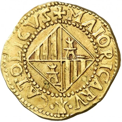 4 Escudos - Charles III pretender back