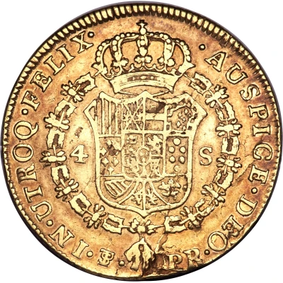 4 Escudos - Charles III back