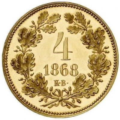4 Kreuzers - Francis Joseph I Pattern back