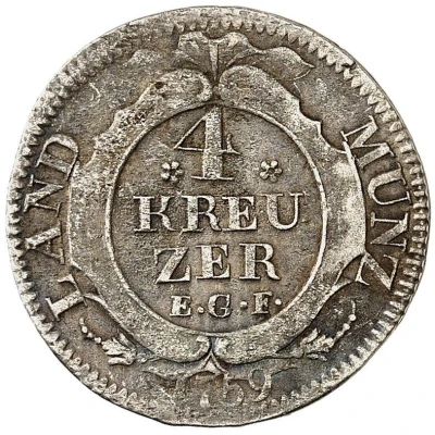 4 Kreuzers - Louis IX back