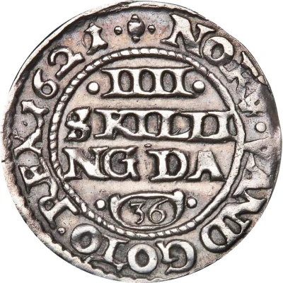 4 Kroneskilling - Christian IV Type back