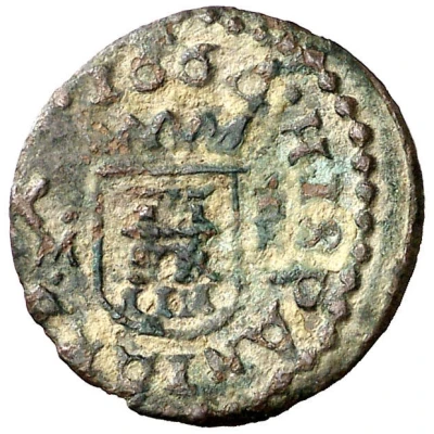 4 Maravedis - Philip IV Trujillo, shield, bust in circle back