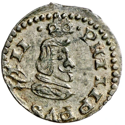 4 Maravedis - Philip IV Trujillo,tall bust front