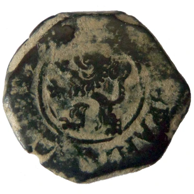 4 Maravedis - Philip IV copper, hammered back