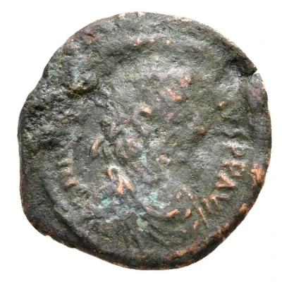 4 Nummi - Justinian I Thessalonica; Type ☩ ND front