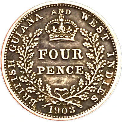 4 Pence - Edward VII back