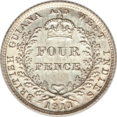 4 Pence - George V back