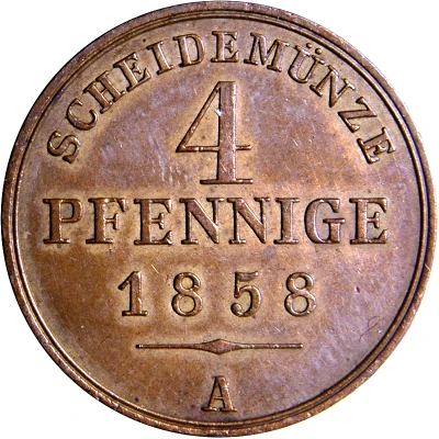 4 Pfennige - George William back