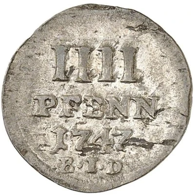 4 Pfennigs - Frederick II back