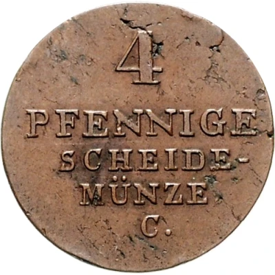 4 Pfennigs - William IV back