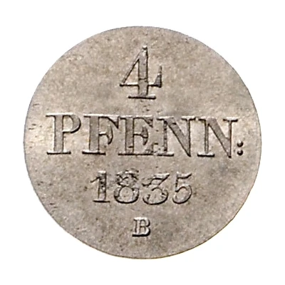 4 Pfennigs - William IV back