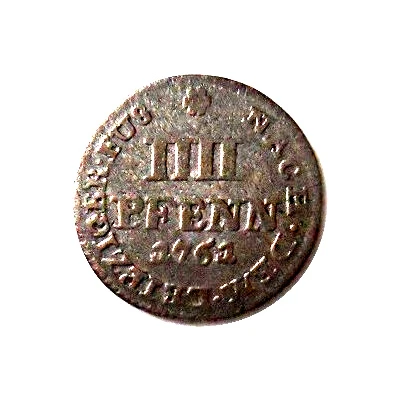 4 Pfenning - George III back