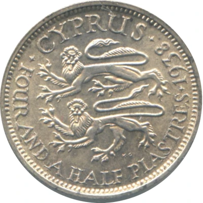 4½ Piastres - George VI back