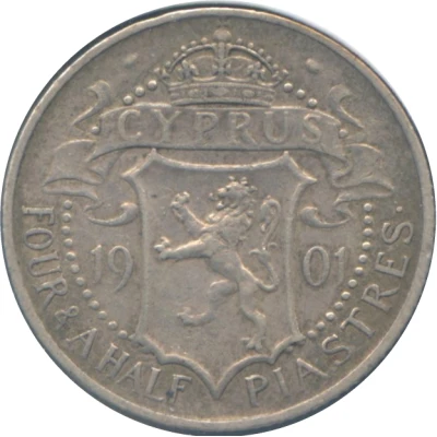 4½ Piastres - Victoria back