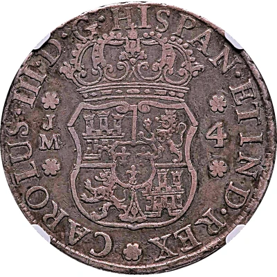 4 Reales - Charles III arms front