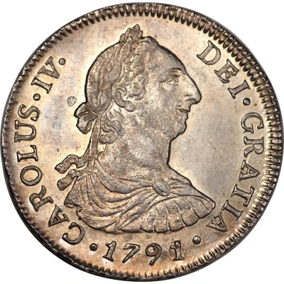 4 Reales - Charles IV bust of Charles III, CAROLUS IV front