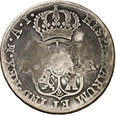 4 Reales Countermark on Spanish - Madrid 4 Reales, KM#540. back