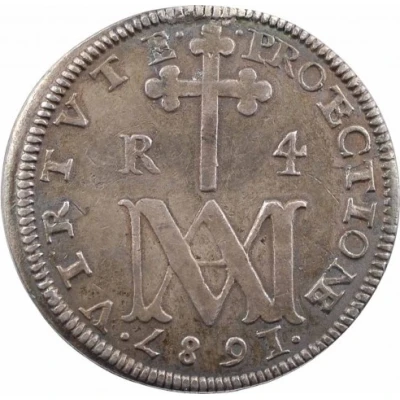 4 Reales "Maria" - Charles II Segovia back