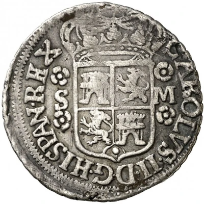 4 Reales "Maria" - Charles II Seville front