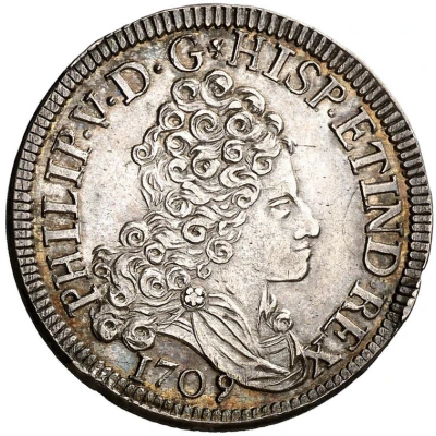 4 Reales - Philip V Madrid mint; small bust front